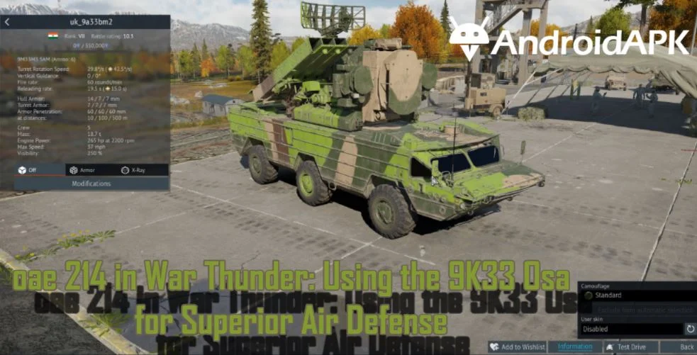 oae 214 in War Thunder: Using the 9K33 Osa for Superior Air Defense