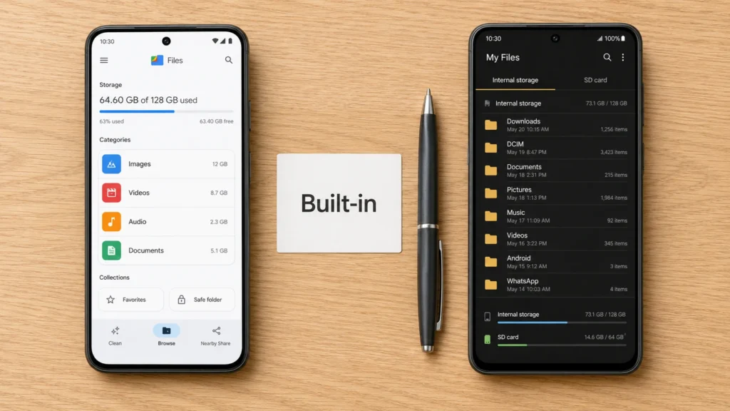 Built-in File Managers
