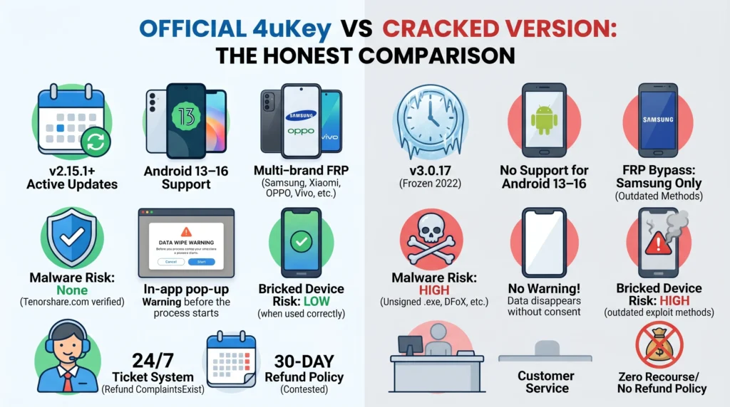 Official vs. Cracked