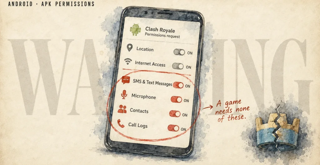 suspicious APK permission request list