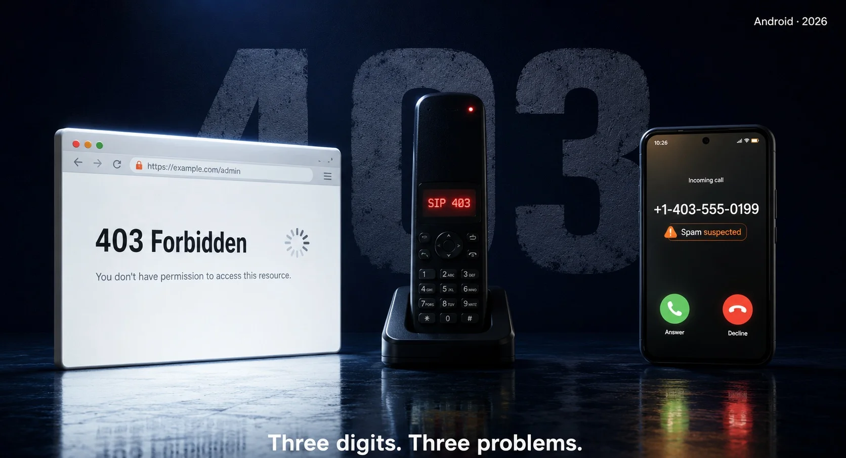 Phone Prefix 403 on Android