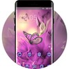 Beautiful Purple Butterfly Flower Theme 2019