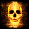 Burning Fire Skull Head