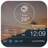 Clock Weather Grayglass