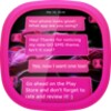GO SMS Neon Roses Theme
