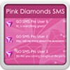 GO SMS Pink Diamonds Theme