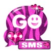 GO SMS Pro Theme Pink Zebra
