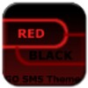 GO SMS Red Black Neon Theme