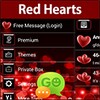 GO SMS Red Hearts Theme