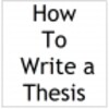 How To Write A Thesis