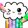 Kawaii Coloring Book Glitter