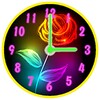 Neon Flower Clock