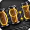 Nixie Clock Widget Black