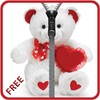 Teddy Bear Zipper Lock Screen