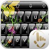 Theme X TouchPal Glass Black Flowers