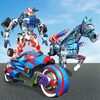US Police Horse Robot Bike Transform Wild Cop Game