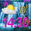 Waterfall Clock Weather Widget