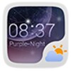 Widget Purple Night Style GO Weather EX